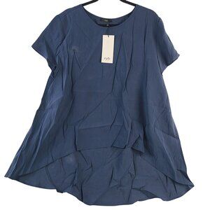 Ruti Summery High-Low Navy Top Womens Sz XL Lightweight Fabric #damaged